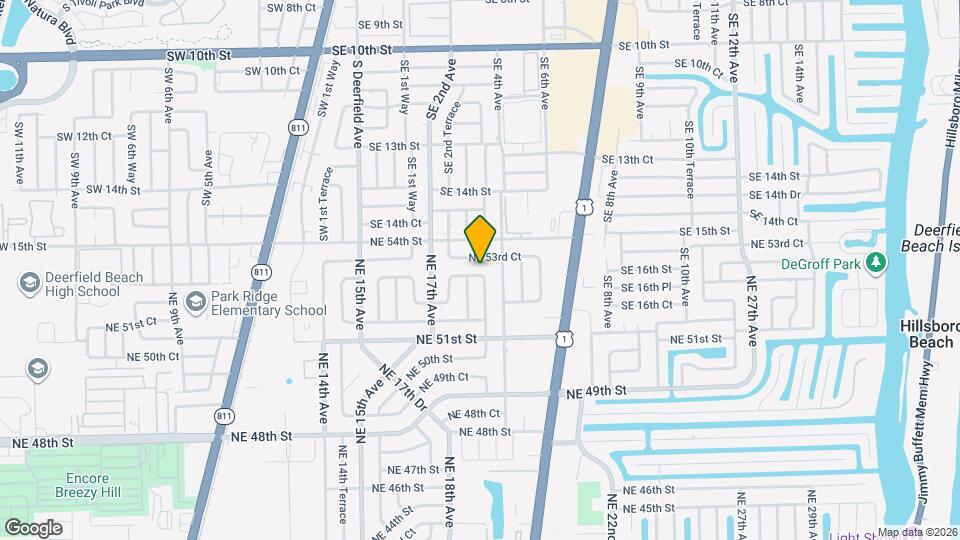 1885 NE 53rd St Map and Location Details