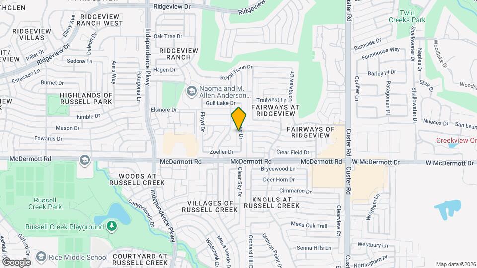 9109 Azinger Dr Map and Location Details