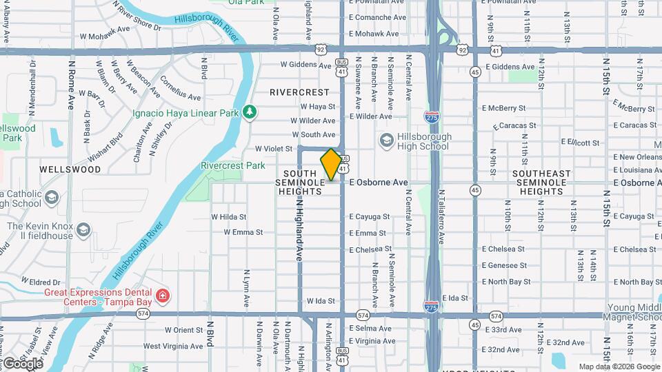 104 W Osborne Ave Map and Location Details