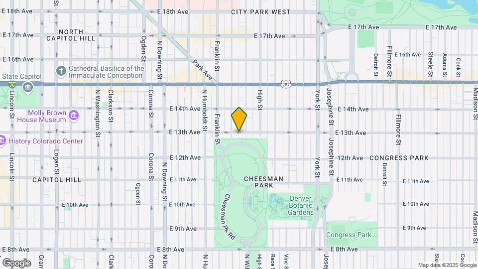 One Cheesman Place Map and Location Details