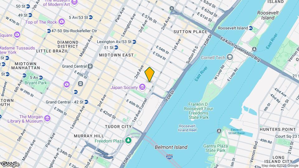 344 E 49th St Mapa y Detalles de la Ubicación