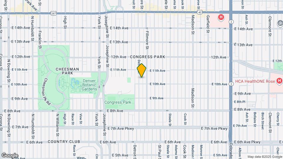1020 Detroit St Map and Location Details