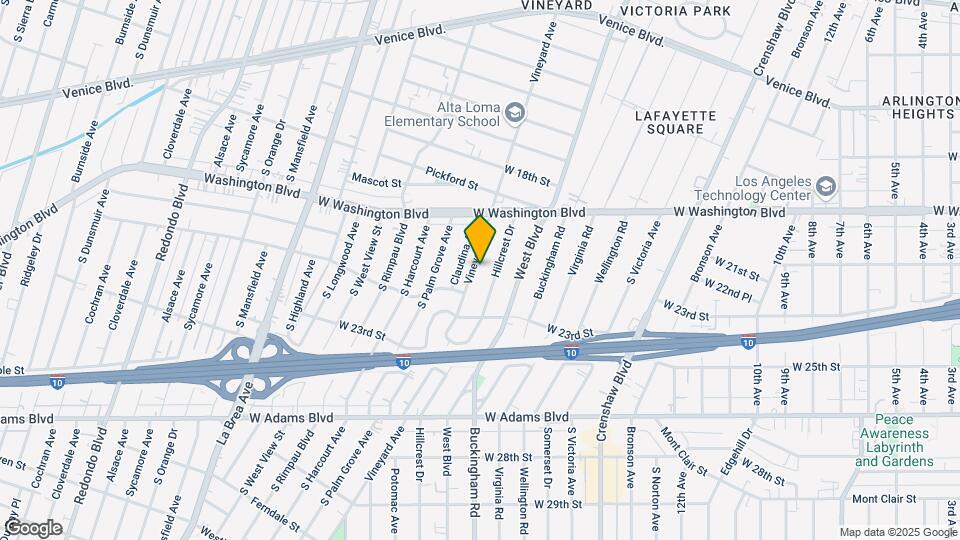2022 Vineyard Ave Map and Location Details