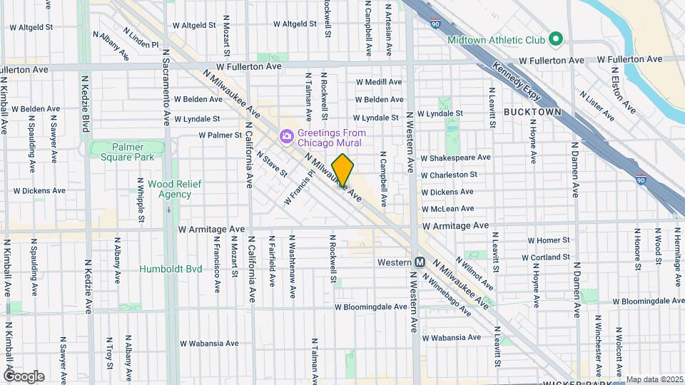 2092 N Milwaukee Ave, Unit 2 rear Map and Location Details