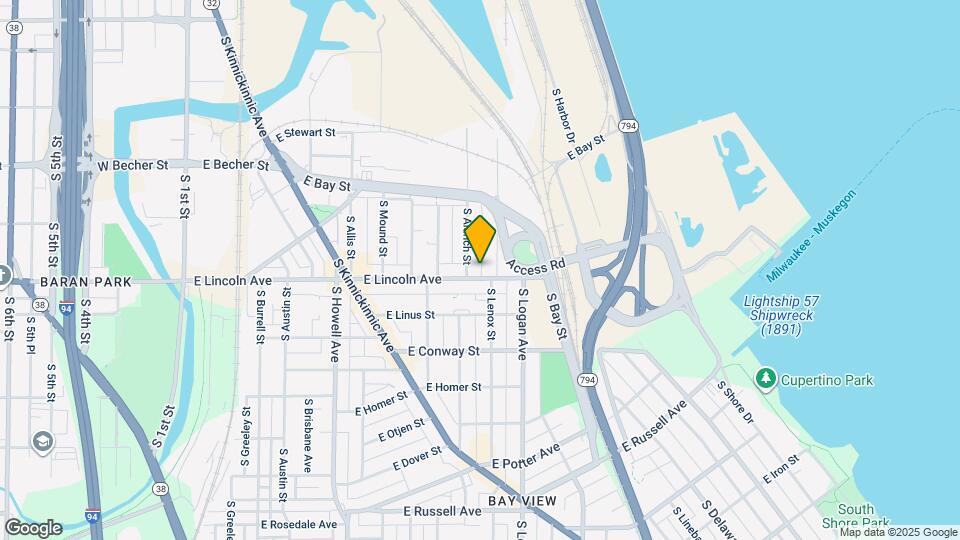 814 E Lincoln Ave, Unit Lower Rear Map and Location Details