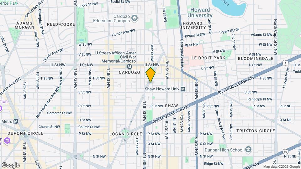 1829 Vermont Ave NW Map and Location Details