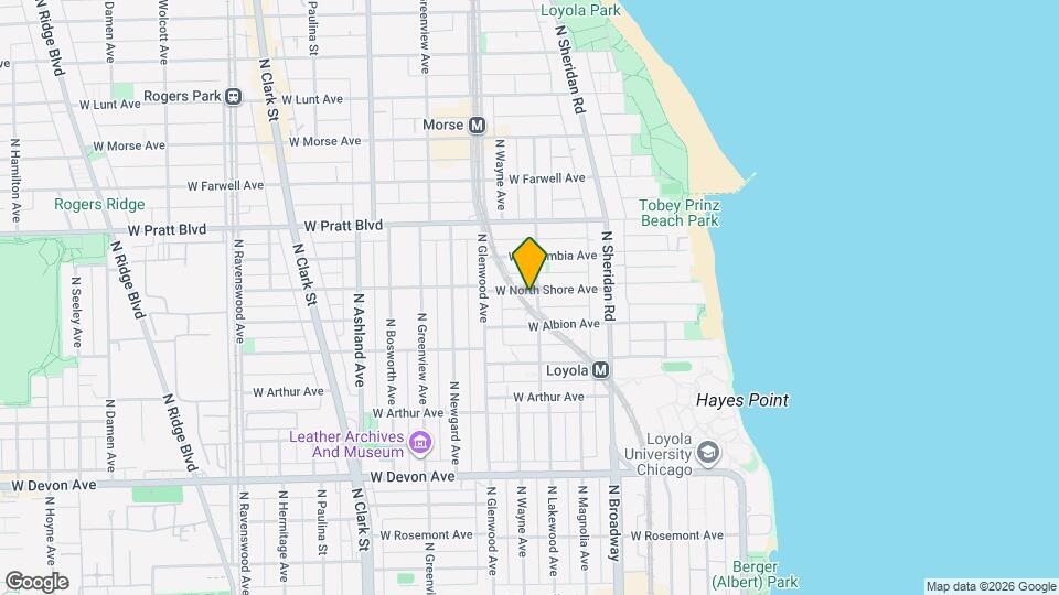 1307 W North Shore Ave, Unit 3 Mapa y Detalles de la Ubicación