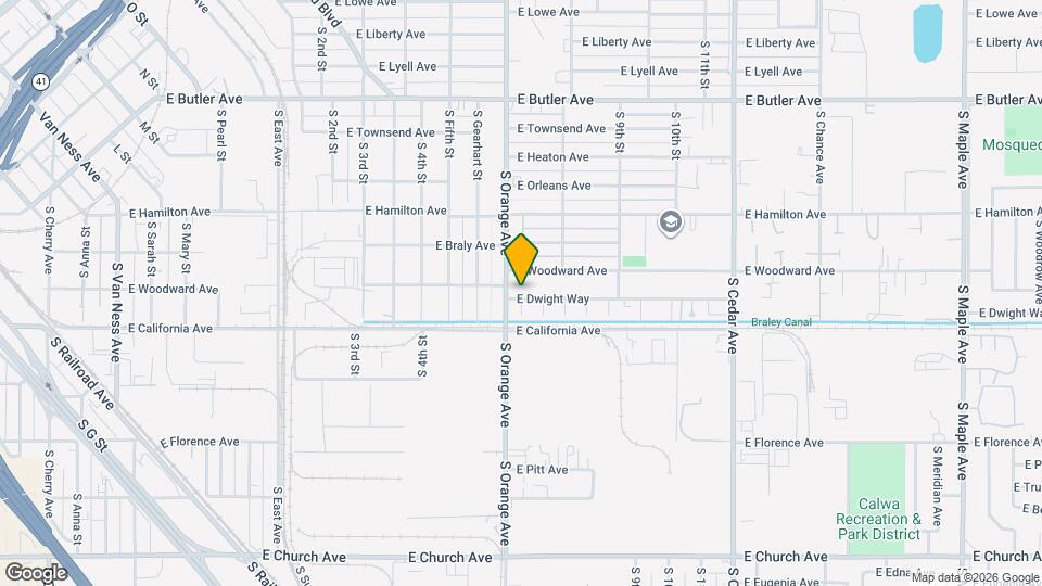 3631 E Dwight Way Map and Location Details