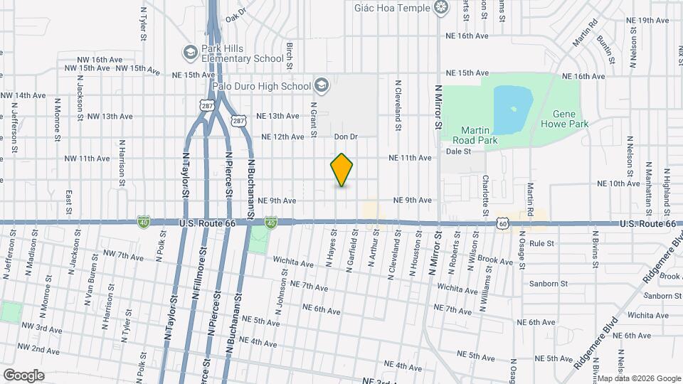 904 N Hayes St Map and Location Details