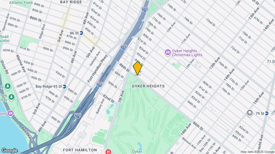 1025 86th St, Unit APT Map and Location Details