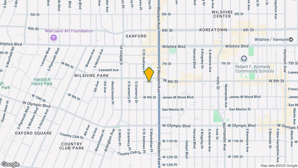 819 S Manhattan Pl Map and Location Details