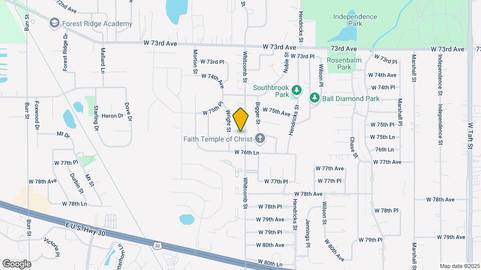 7618 Whitcomb St Mapa y Detalles de la Ubicación