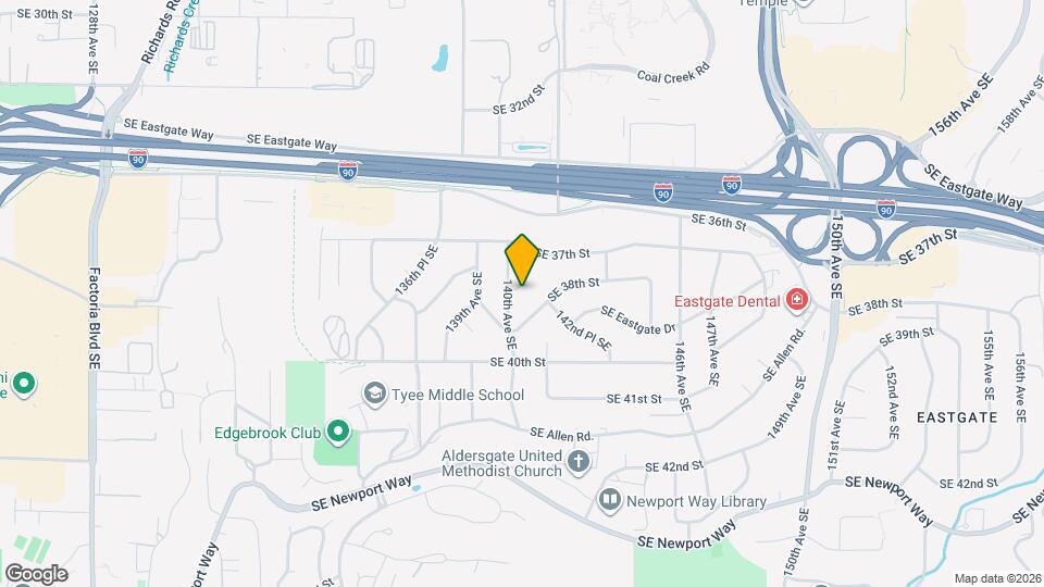 14009 SE 37th Pl Map and Location Details