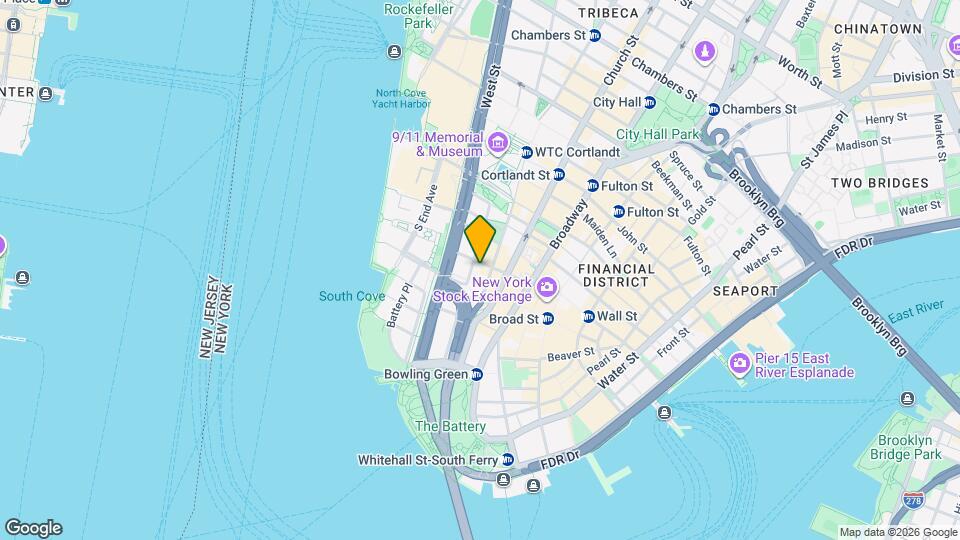 88 Greenwich St, Unit Great studio at Giana tital district Map and Location Details