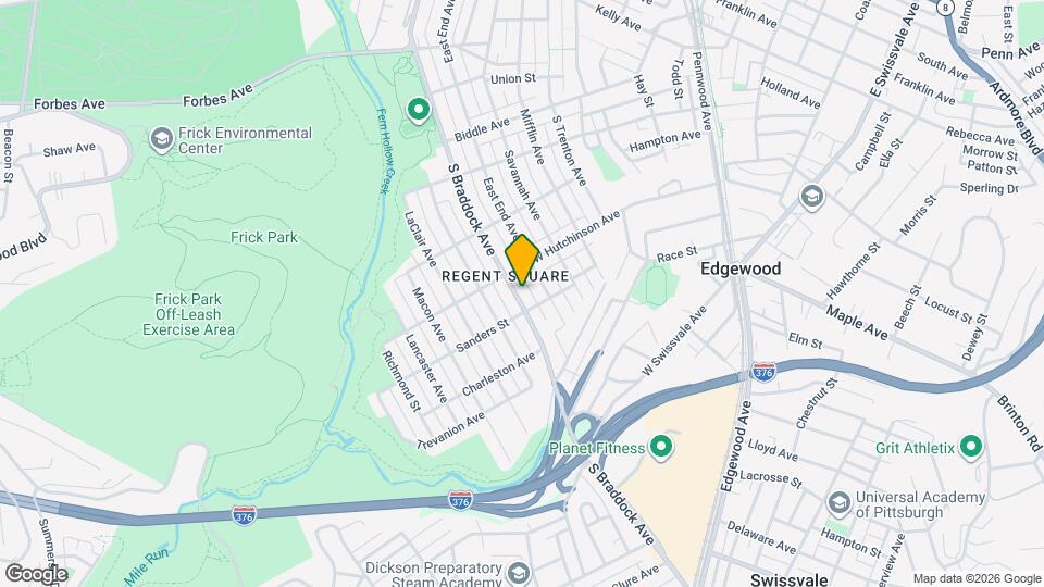 1119 S Braddock Ave Map and Location Details