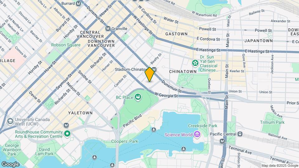 111 W Georgia St Map and Location Details