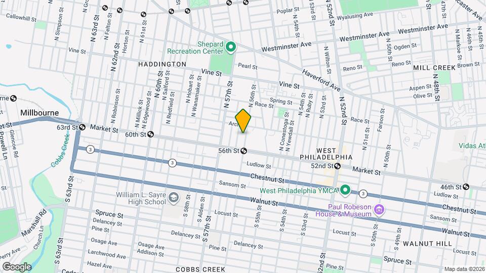 30 N 56th St Mapa y Detalles de la Ubicación