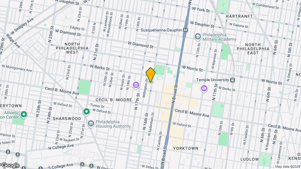 1822 N 16th St Map and Location Details