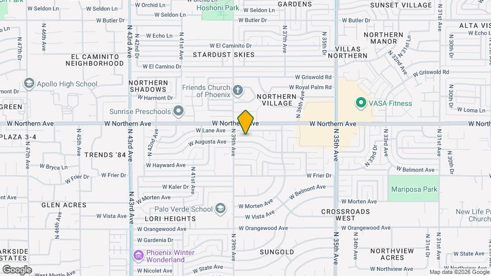 3828 W Augusta Ave Map and Location Details