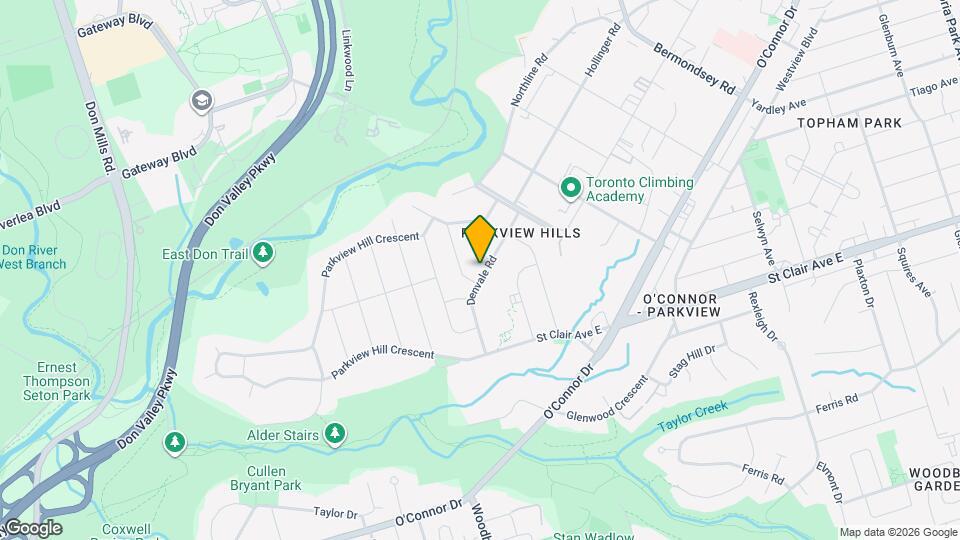 52 Denvale Rd, Unit LOWER Map and Location Details