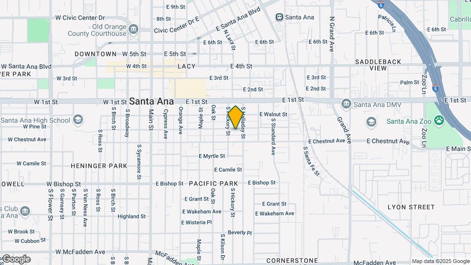 616 E Pine St Map and Location Details