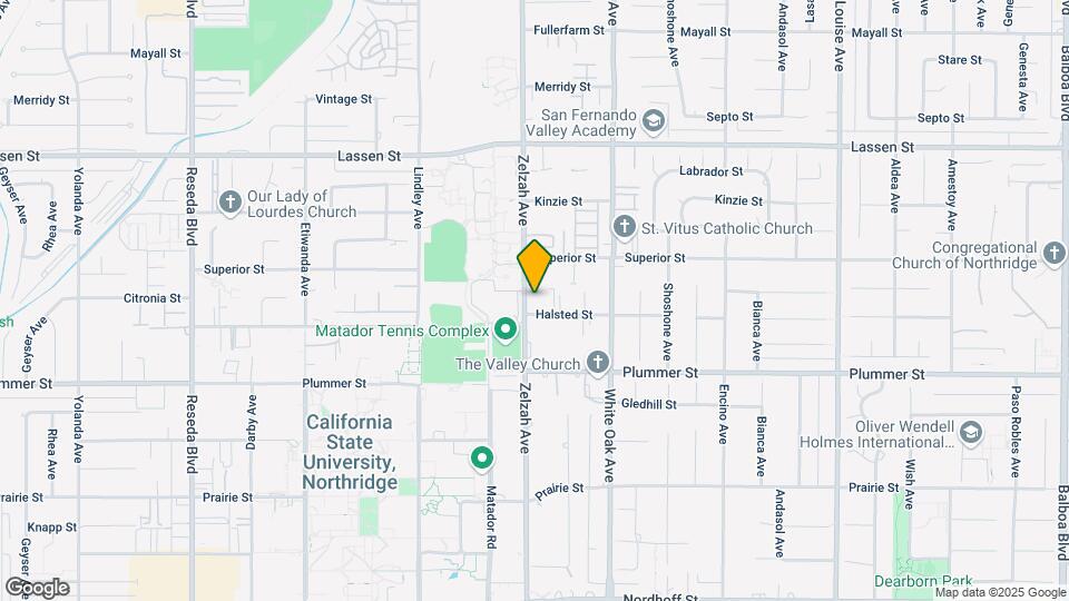 9610 Zelzah Ave Map and Location Details