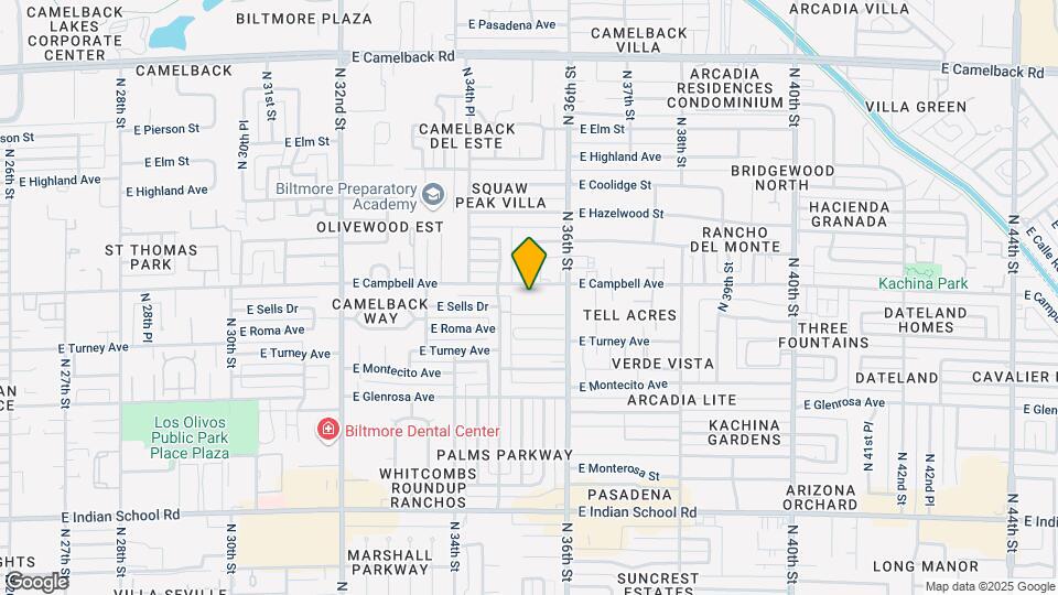 3505 E Campbell Ave Map and Location Details