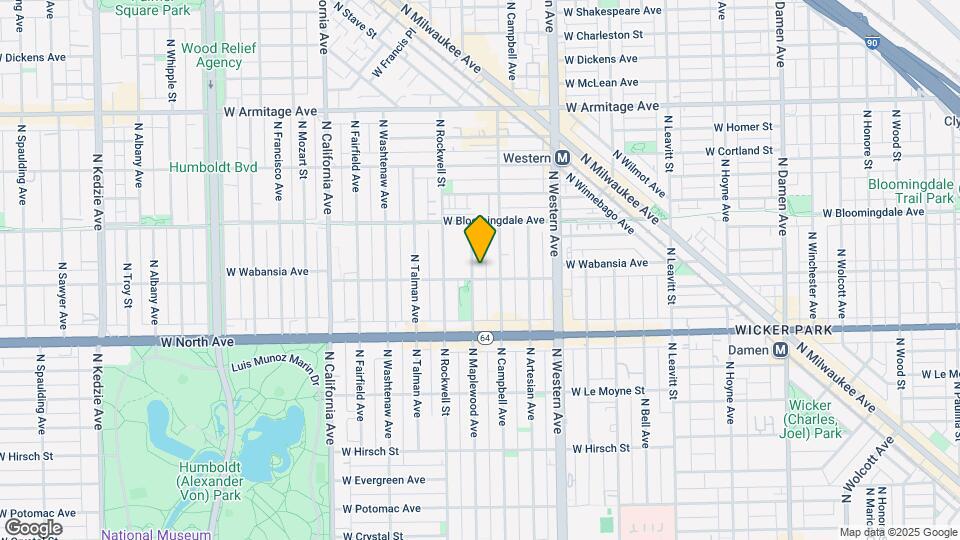 1709 N Maplewood Ave Map and Location Details