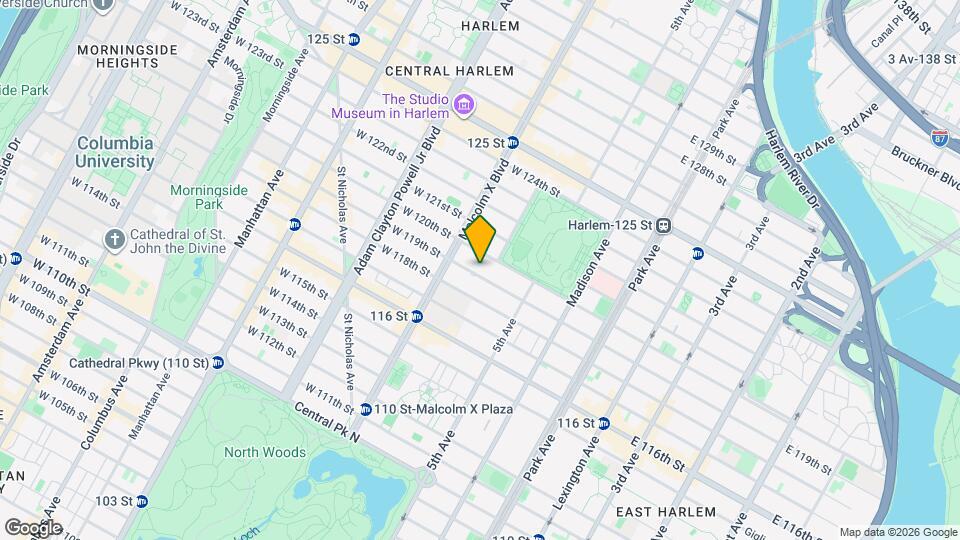 67 W 119th St, Unit The Dorm W/ Shared Bathroom Mapa y Detalles de la Ubicación