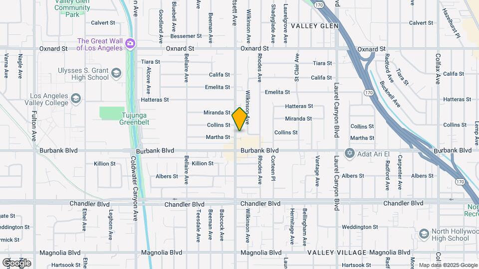 5638 Whitsett Ave Map and Location Details