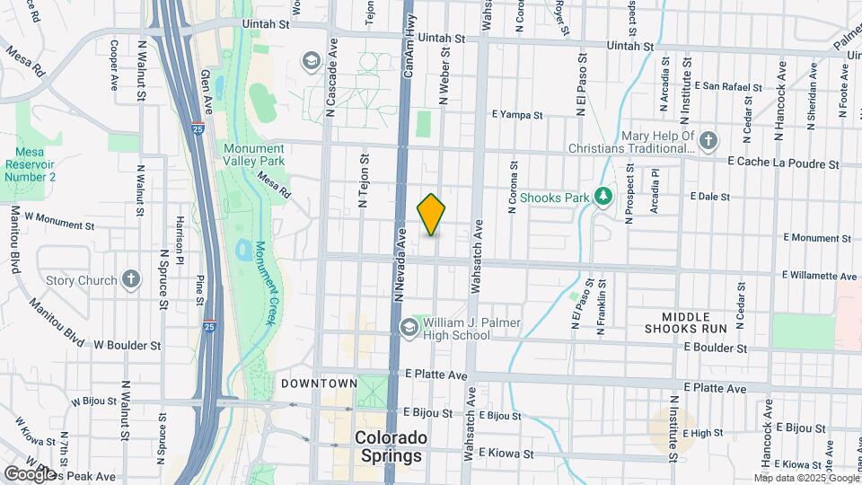 616 N Weber St Map and Location Details