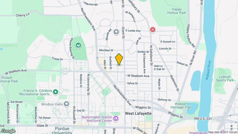 419 Evergreen St Map and Location Details