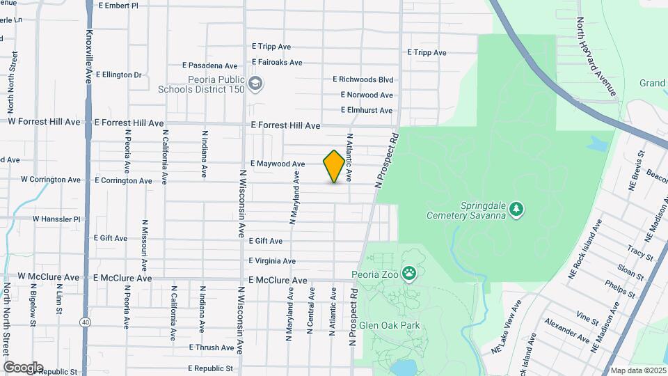 1114 E Corrington Ave Mapa y Detalles de la Ubicación