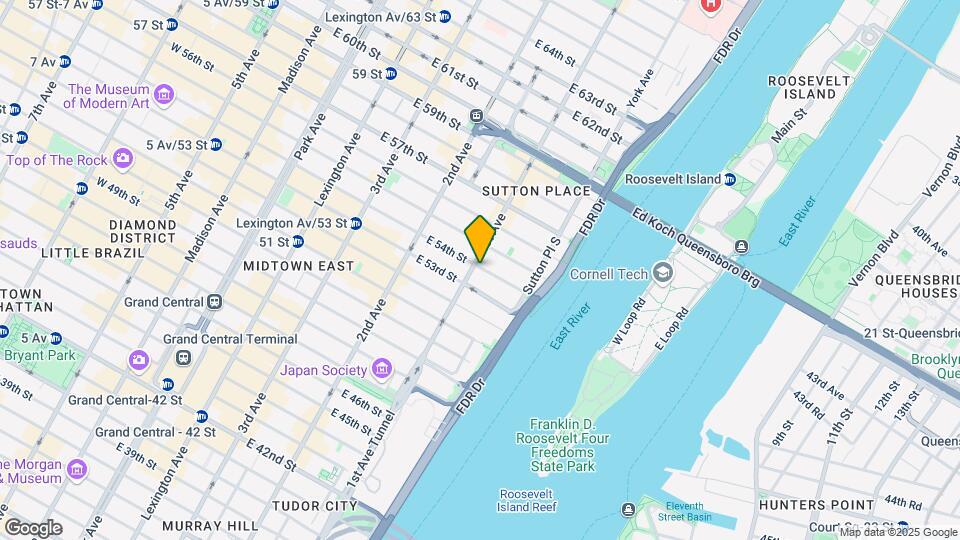 400 E 54th St Map and Location Details
