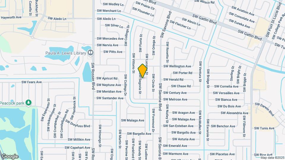 3031 SW Segovia St Mapa y Detalles de la Ubicación