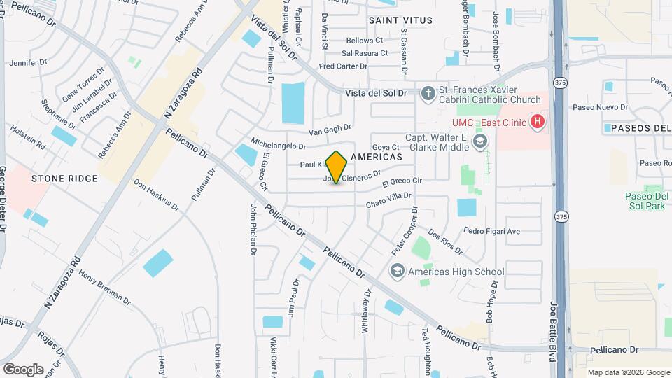 12073 El Greco Cir Mapa y Detalles de la Ubicación