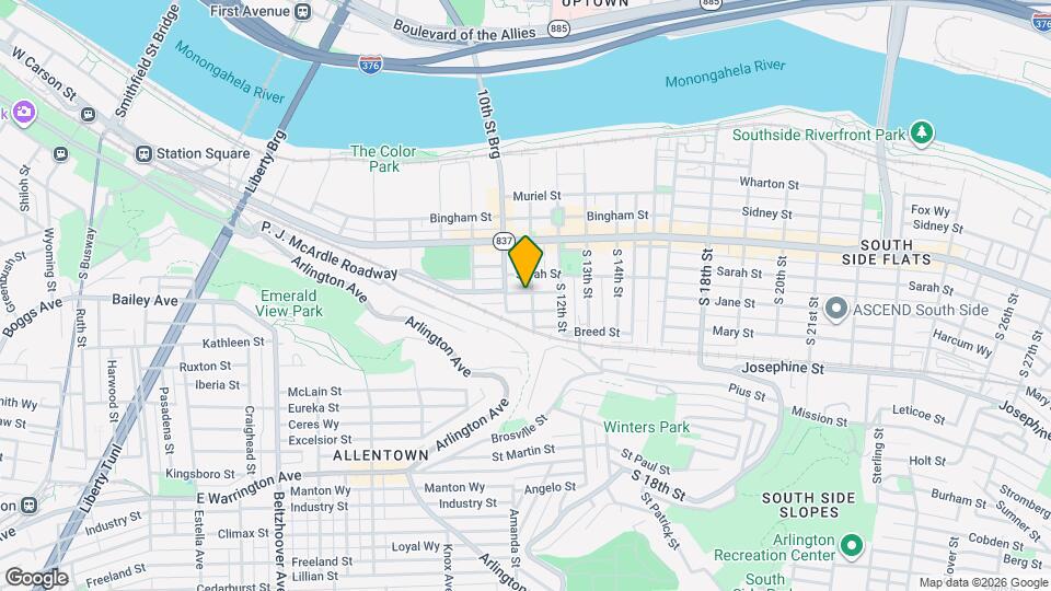 1038 Bradish St Mapa y Detalles de la Ubicación