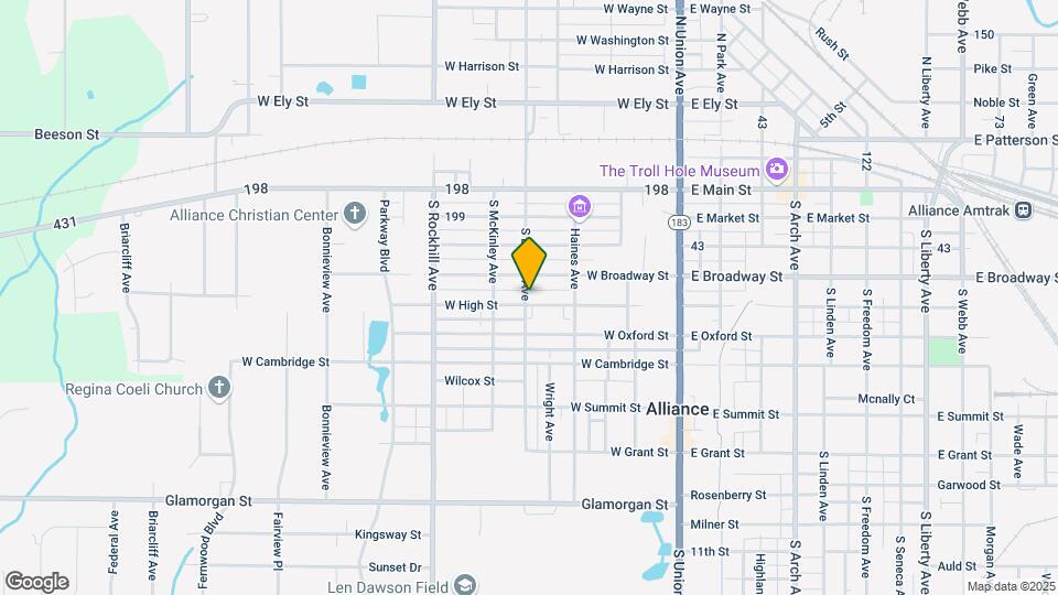 340 S Lincoln Ave Map and Location Details