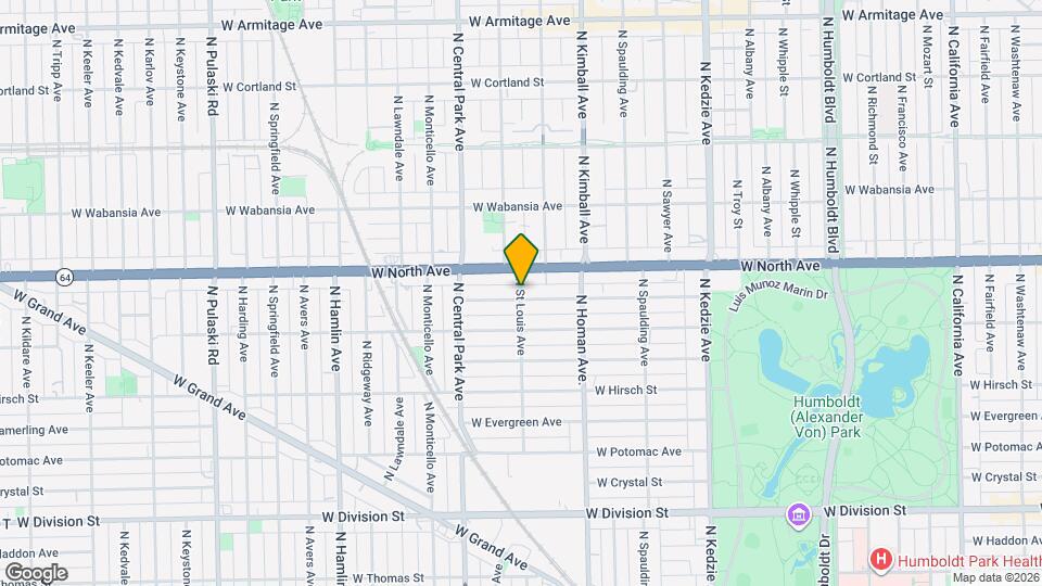 1538 N St Louis Ave Map and Location Details