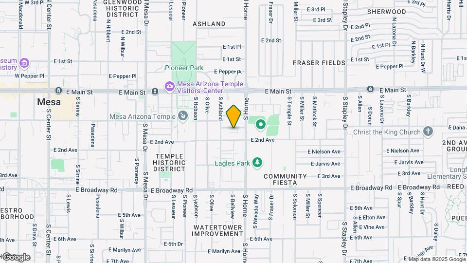 725 E Dana Ave Mapa y Detalles de la Ubicación