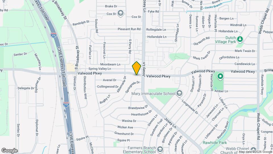 2632 Valwood Pkwy Map and Location Details