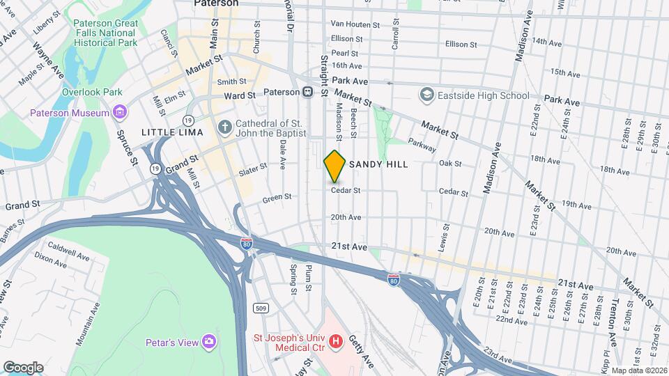 41 Cedar St Map and Location Details