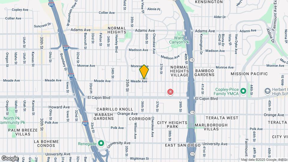 3574 Meade Ave Map and Location Details