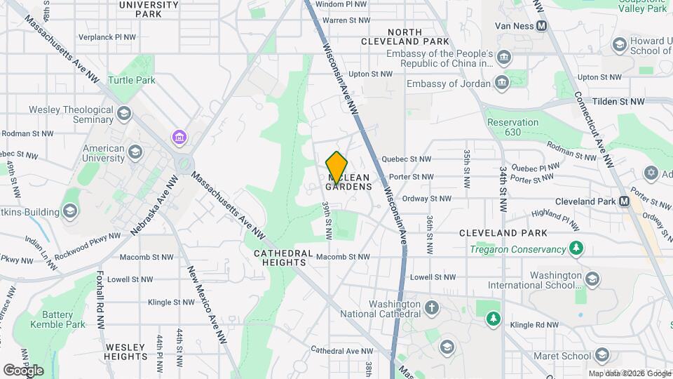 3832 Porter St NW Map and Location Details