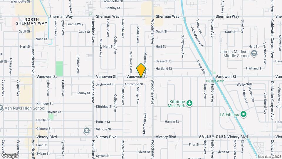 13750 Vanowen St, Unit #12 Map and Location Details