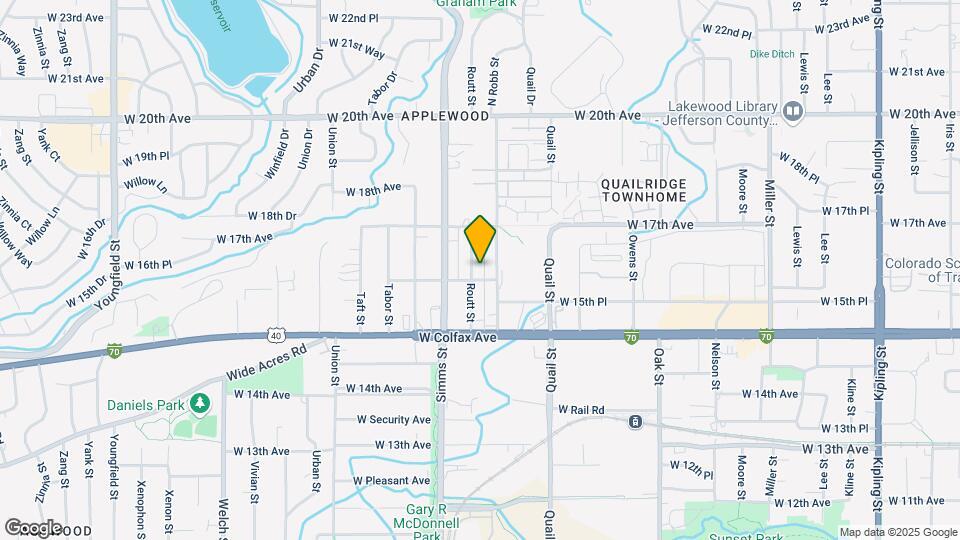 1600 Routt St Map and Location Details