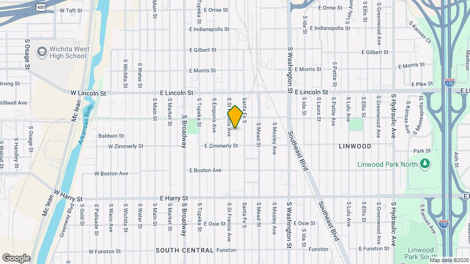 1428 1/2 S St Francis Ave Map and Location Details