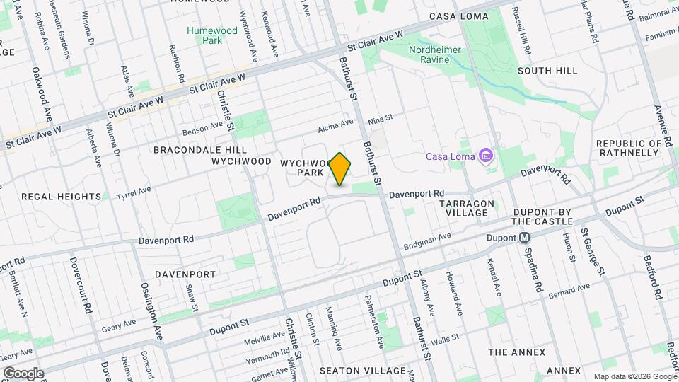 800 Davenport Rd Map and Location Details