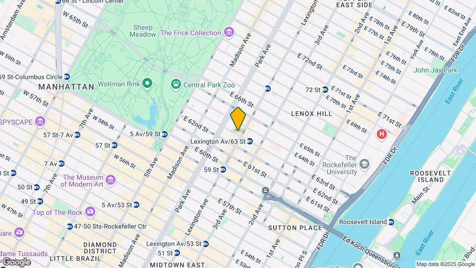 135 E 63rd St Map and Location Details