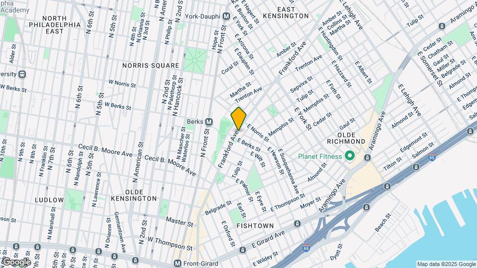 1843 Frankford Ave, Unit 2 ND FLOOR Map and Location Details